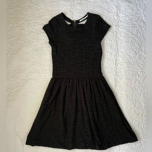 Kimchi Blue Black Crinkle Dress with Cut Outs